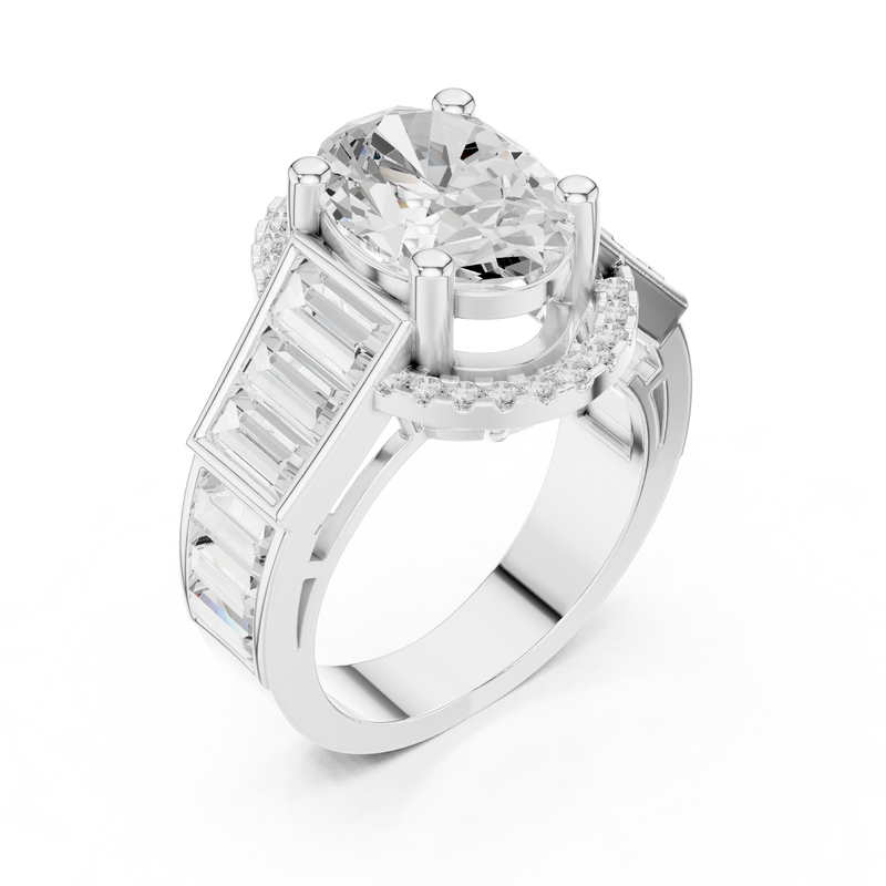 Ladies Ring DDLR-343@7 - White Gold - Image