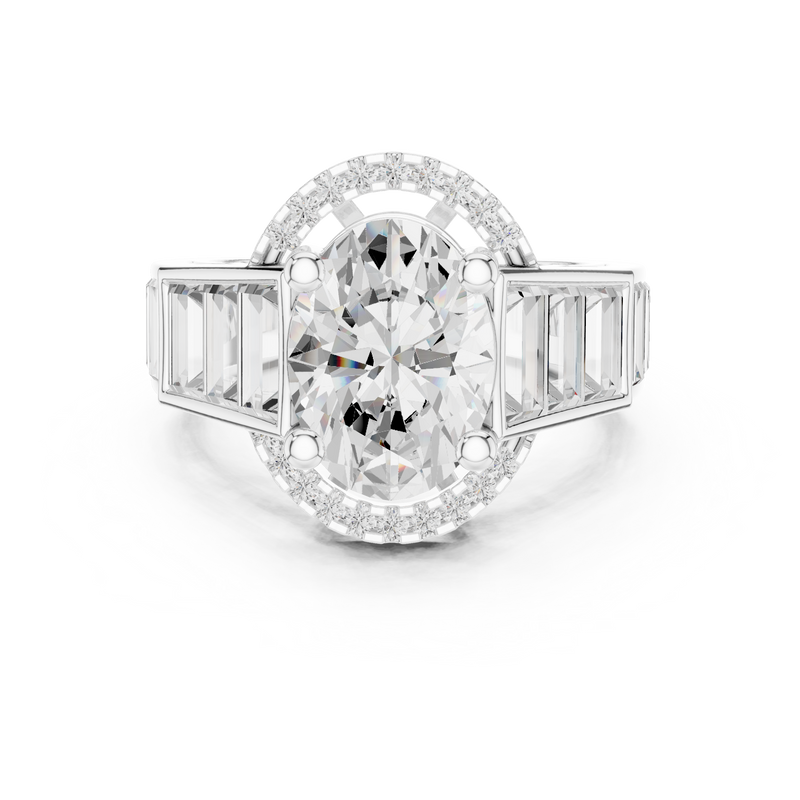 Ladies Ring DDLR-343@7 - White Gold - Image