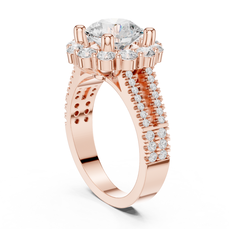 Ladies Ring DDLR-344@7 - Rose Gold - Image
