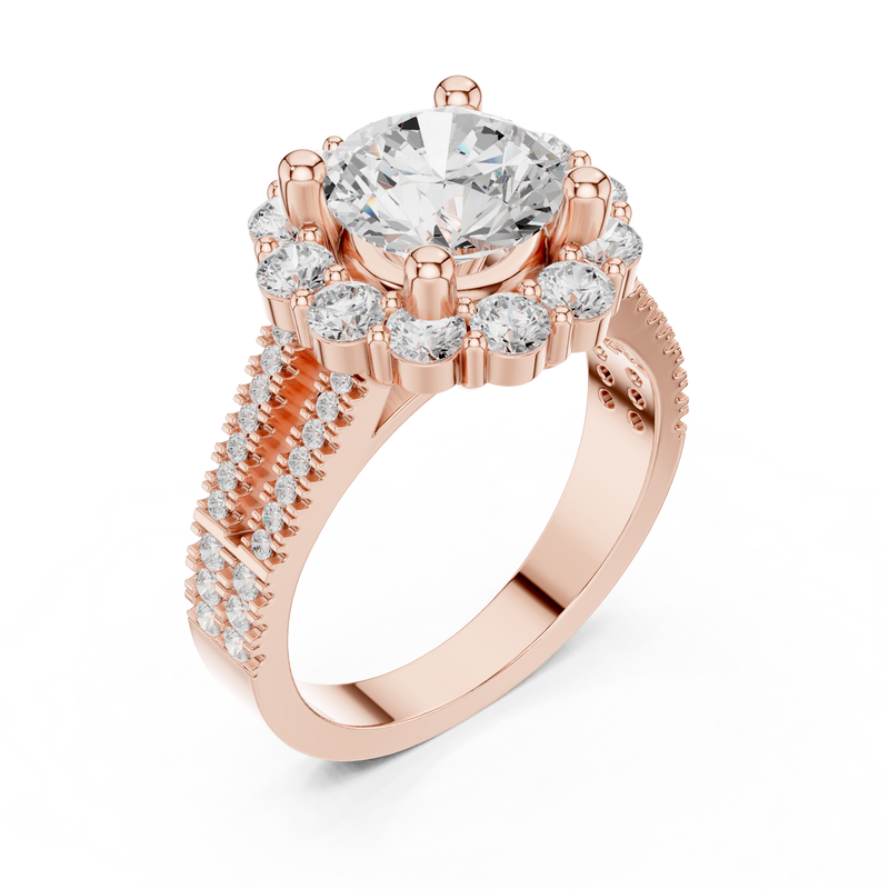 Ladies Ring DDLR-344@7 - Rose Gold - Image