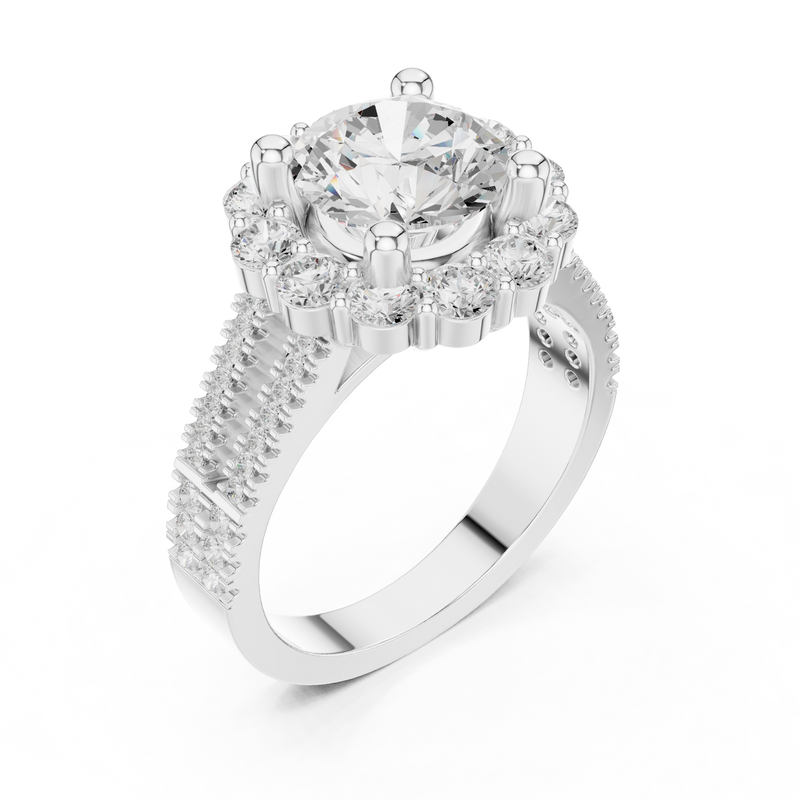 Ladies Ring DDLR-344@7 - White Gold - Image