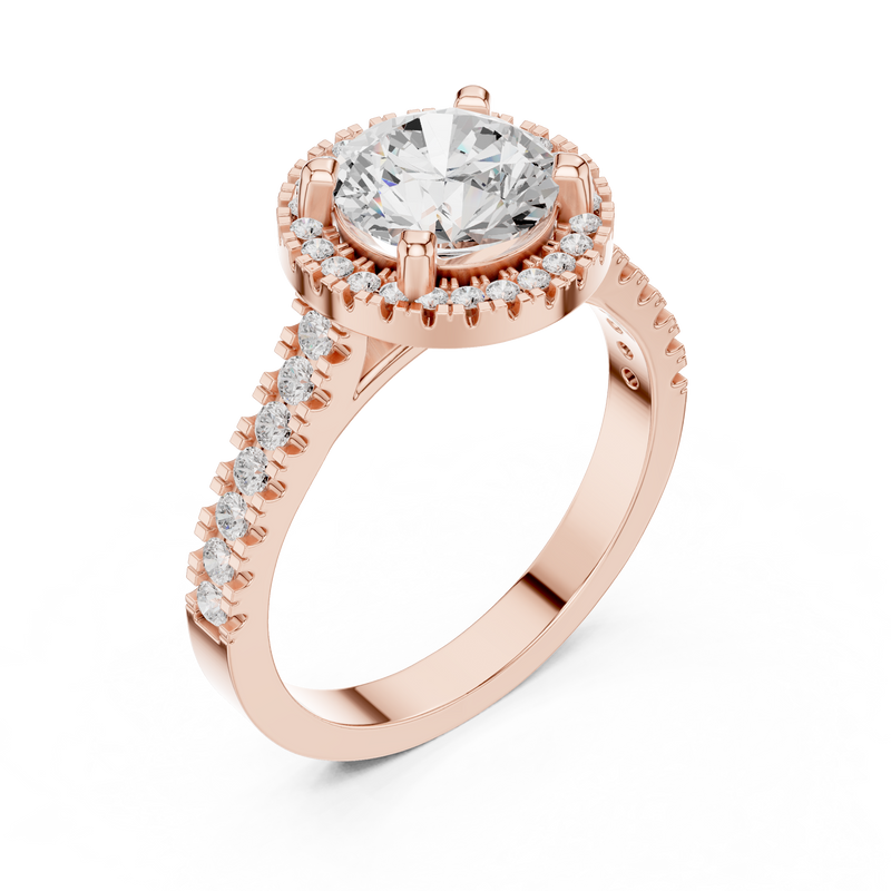 Ladies Ring DDLR-345@7 - Rose Gold - Image