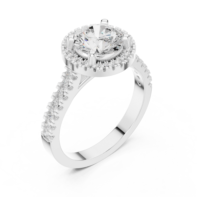 Ladies Ring DDLR-345@7 - White Gold - Image
