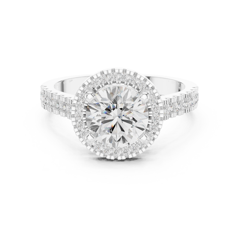 Ladies Ring DDLR-345@7 - White Gold - Image
