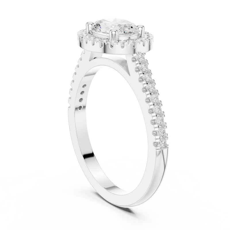 Ladies Ring DDLR-347@7 - White Gold - Image