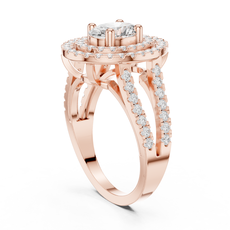 Ladies Ring DDLR-348@7 - Rose Gold - Image