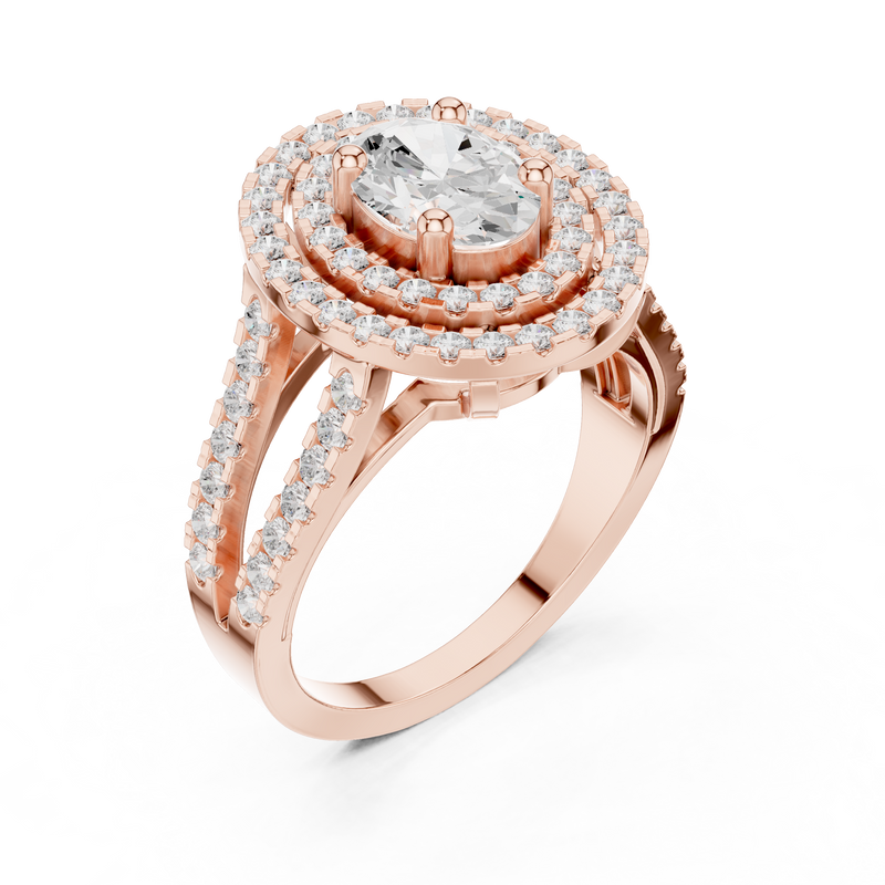 Ladies Ring DDLR-348@7 - Rose Gold - Image