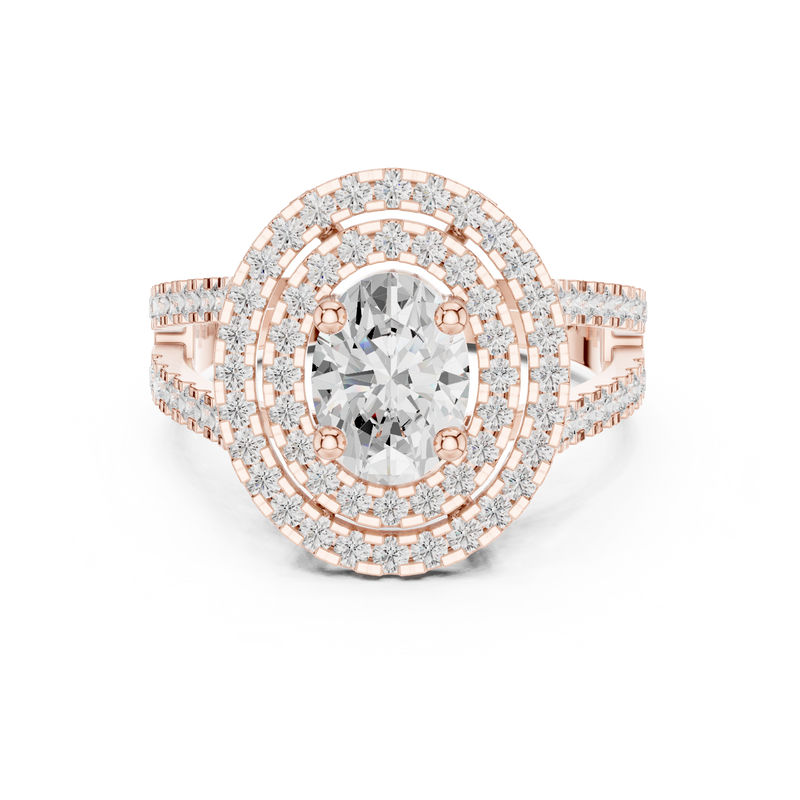 Ladies Ring DDLR-348@7 - Rose Gold - Image