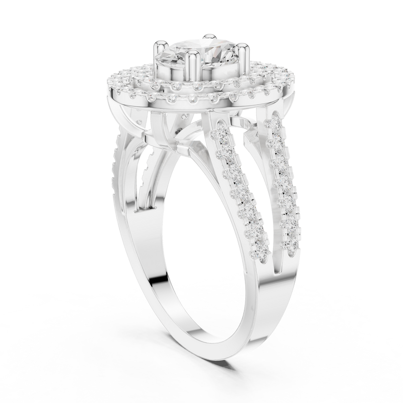 Ladies Ring DDLR-348@7 - White Gold - Image