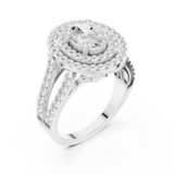 Ladies Ring DDLR-348@7 - White Gold - Image