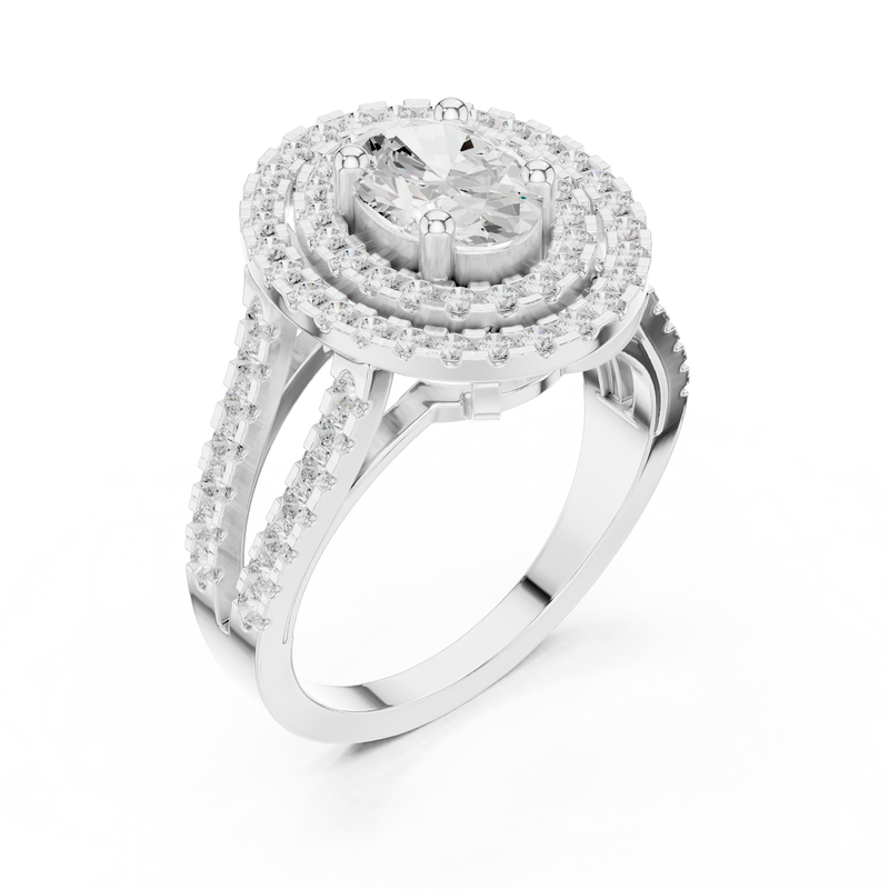 Ladies Ring DDLR-348@7 - White Gold - Image