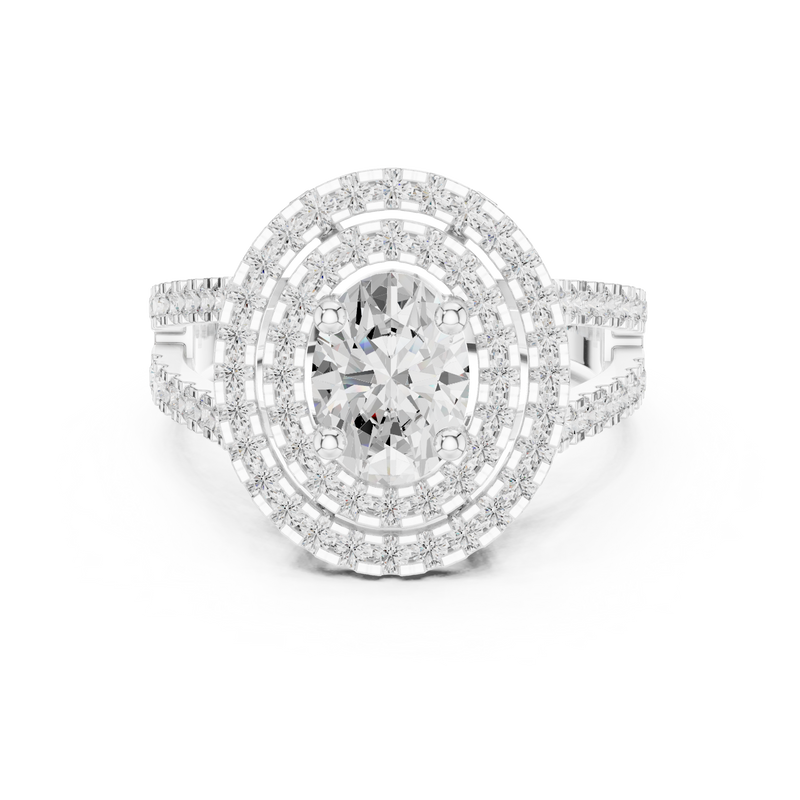 Ladies Ring DDLR-348@7 - White Gold - Image