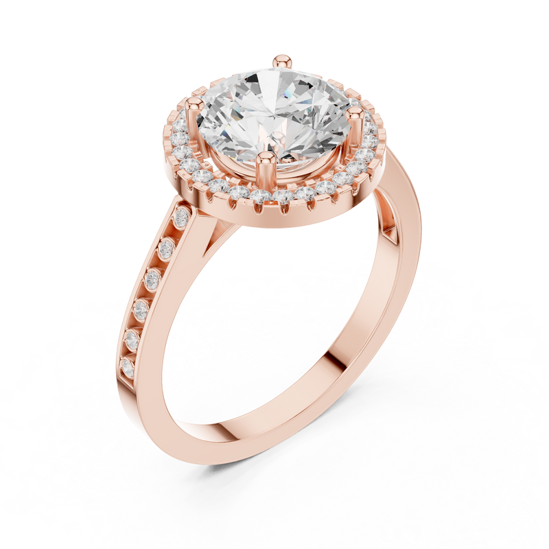 Ladies Ring DDLR-349@7 - Rose Gold - Image