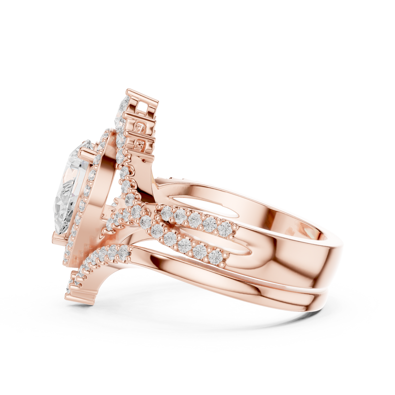 Ladies Ring DDLR-353@7 - Rose Gold - Image