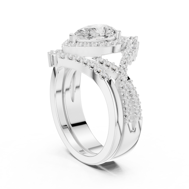 Ladies Ring DDLR-353@7 - White Gold - Image