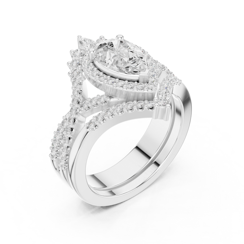 Ladies Ring DDLR-353@7 - White Gold - Image