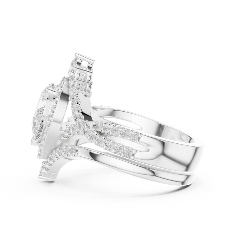 Ladies Ring DDLR-353@7 - White Gold - Image