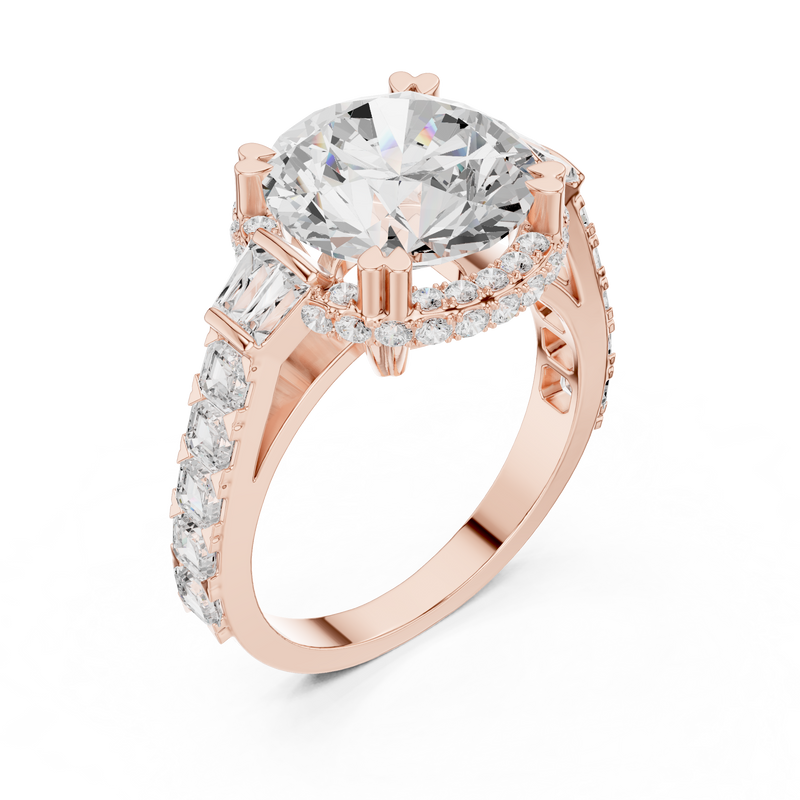 Ladies Ring DDLR-354@7 - Rose Gold - Image