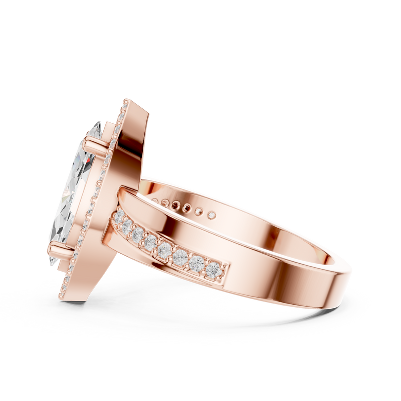 Ladies Ring DDLR-355@7 - Rose Gold - Image
