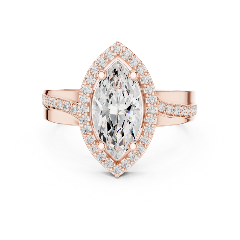 Ladies Ring DDLR-355@7 - Rose Gold - Image