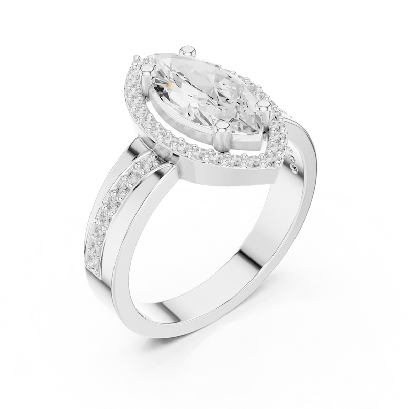 Ladies Ring DDLR-355@7 - White Gold - Image
