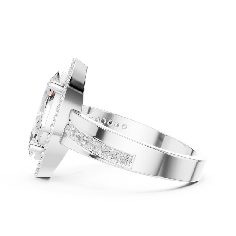 Ladies Ring DDLR-355@7 - White Gold - Image