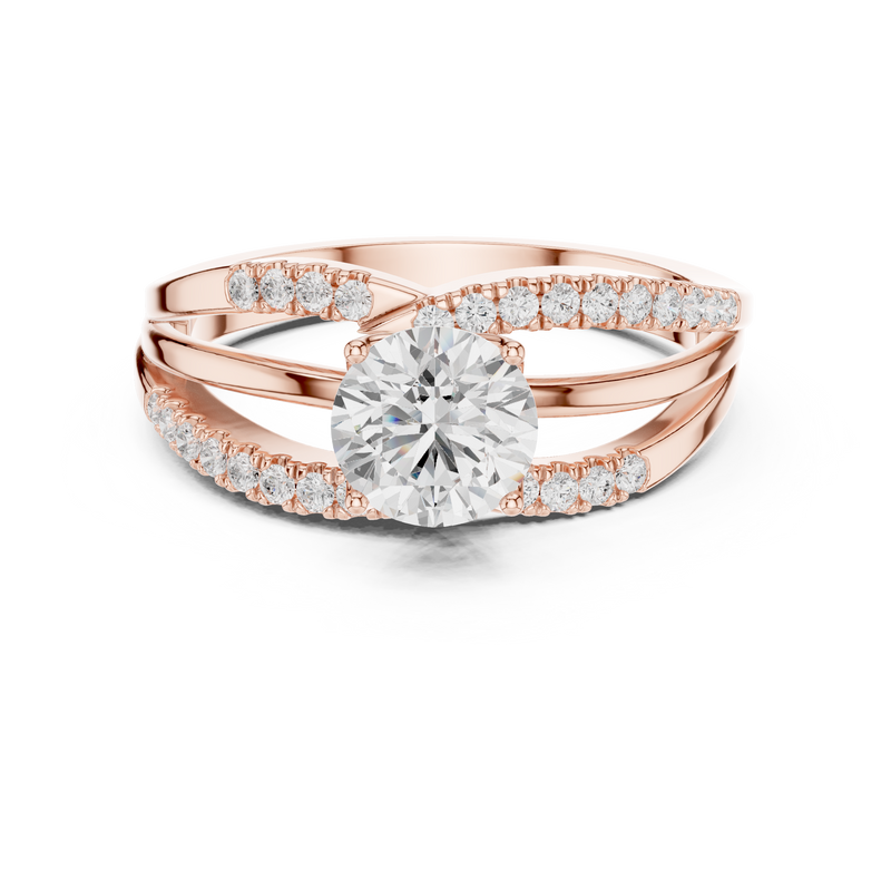 Ladies Ring DDLR-356@7 - Rose Gold - Image
