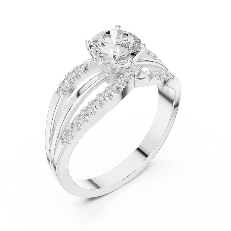 Ladies Ring DDLR-356@7 - White Gold - Image