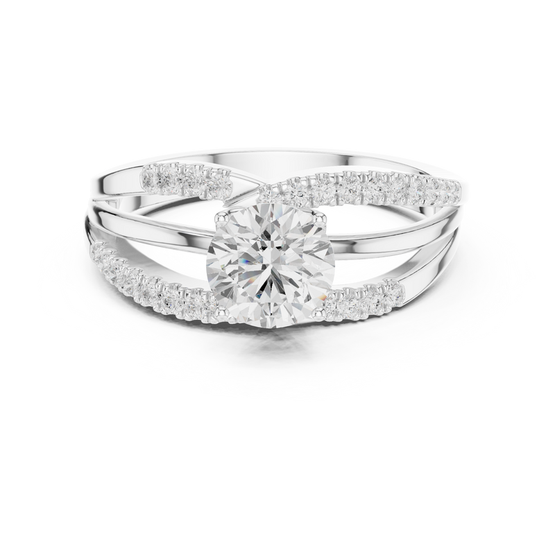 Ladies Ring DDLR-356@7 - White Gold - Image