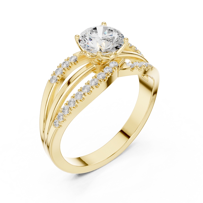 Ladies Ring DDLR-356@7 - Yellow Gold - Image