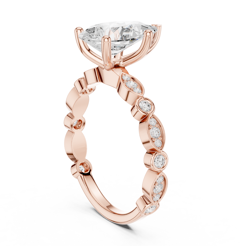 Ladies Ring DDLR-359@7 - Rose Gold - Image