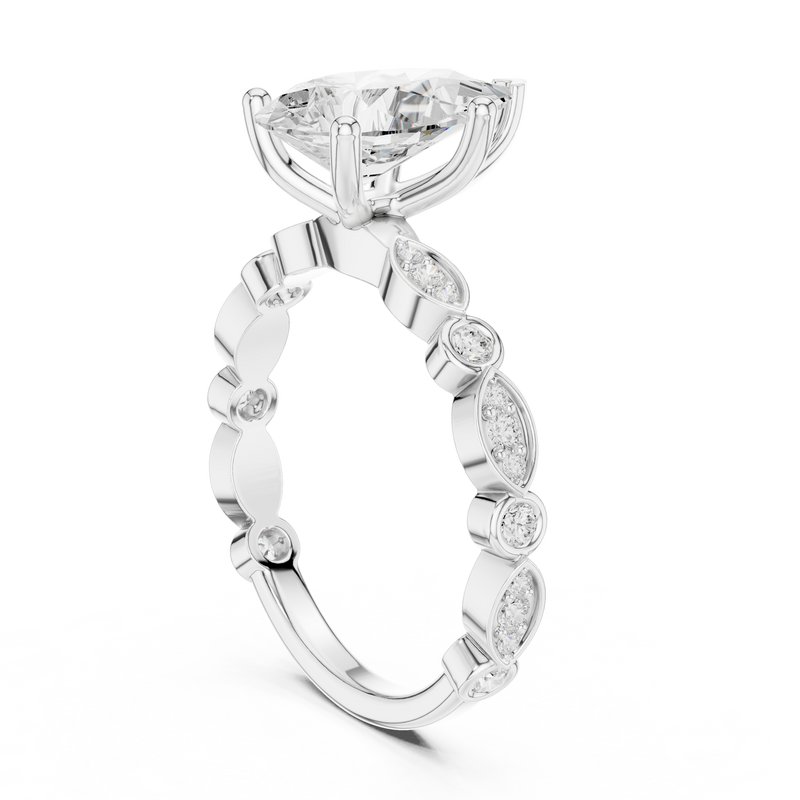 Ladies Ring DDLR-359@7 - White Gold - Image