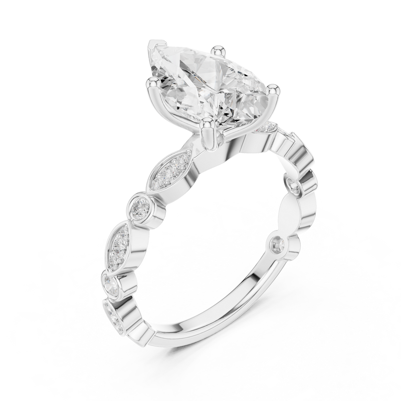 Ladies Ring DDLR-359@7 - White Gold - Image