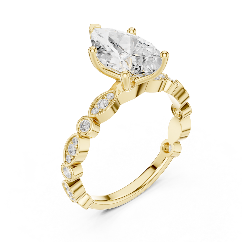 Ladies Ring DDLR-359@7 - Yellow Gold - Image