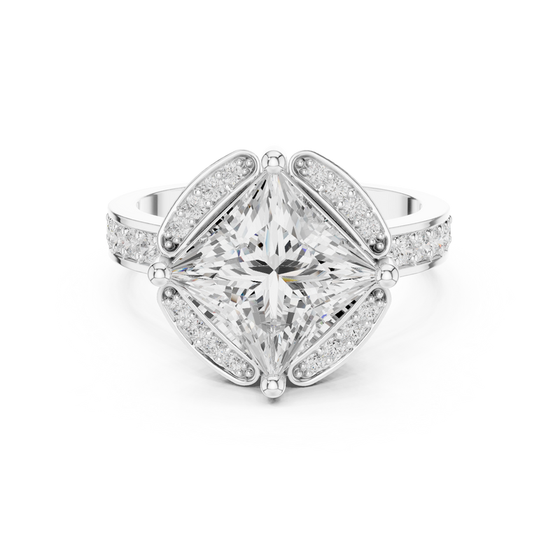 Ladies Ring DDLR-361@7 - White Gold - Image