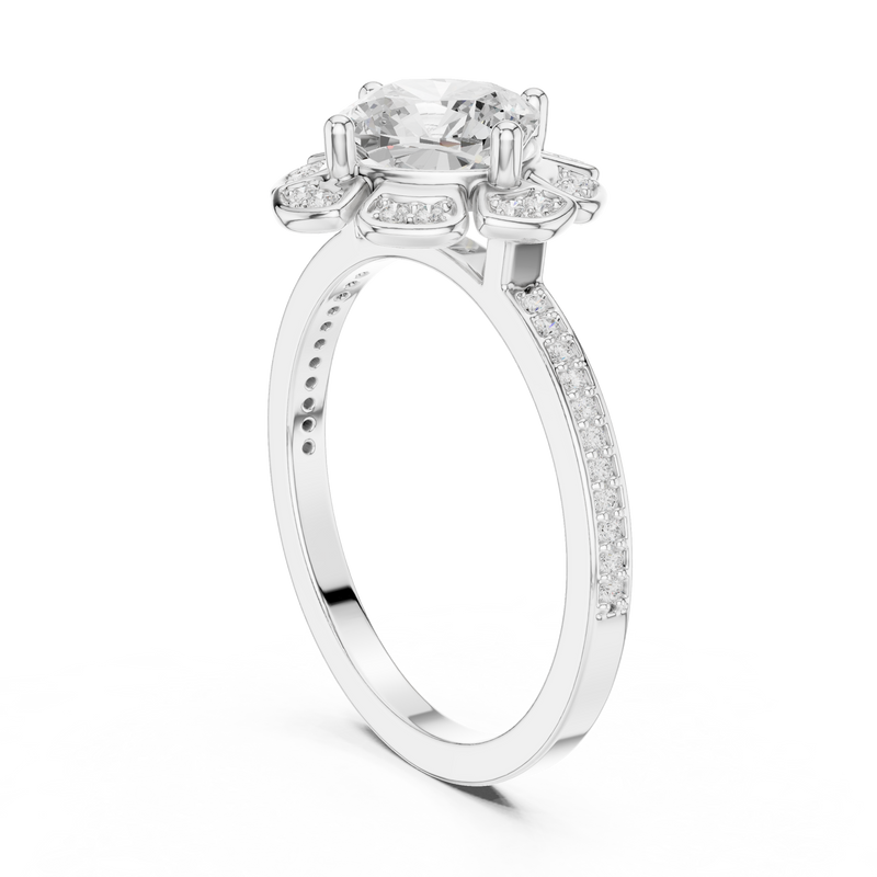 Ladies Ring DDLR-363@7 - White Gold - Image