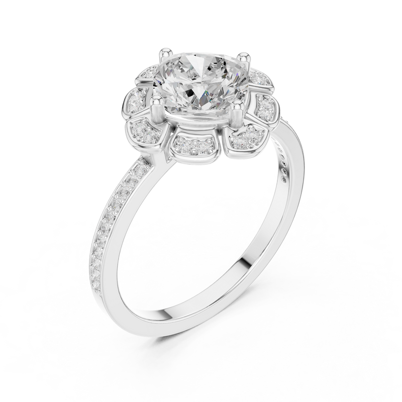 Ladies Ring DDLR-363@7 - White Gold - Image