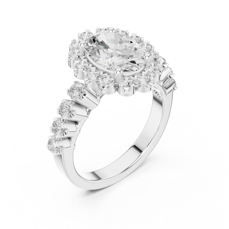 Ladies Ring DDLR-365@7 - White Gold - Image