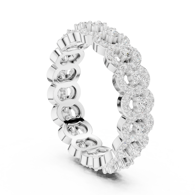 Ladies Ring DDLR-366@7 - White Gold - Image