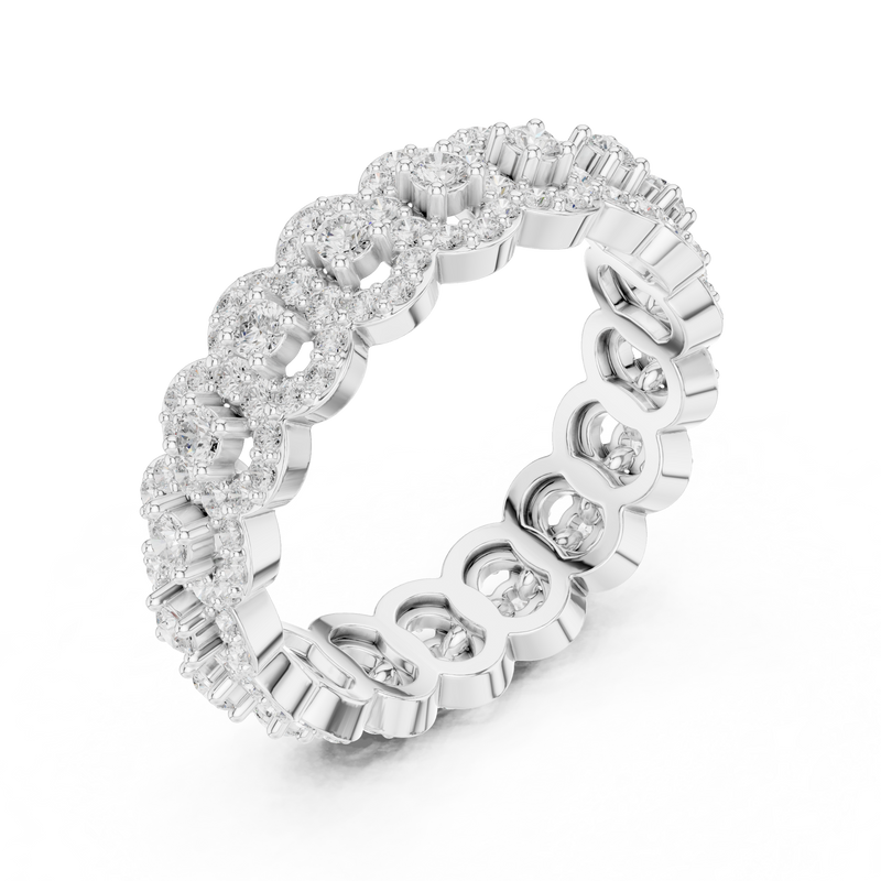 Ladies Ring DDLR-366@7 - White Gold - Image