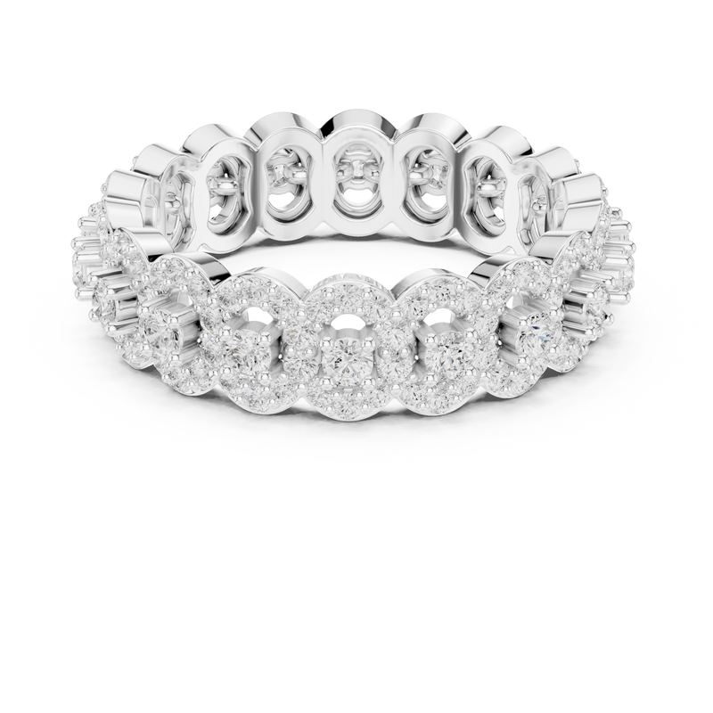 Ladies Ring DDLR-366@7 - White Gold - Image
