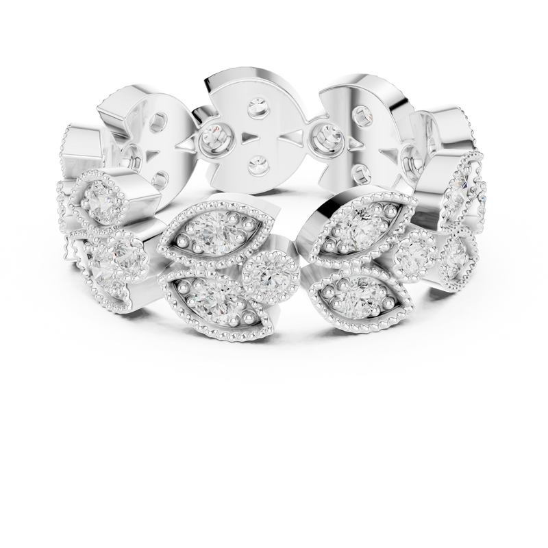 Ladies Ring DDLR-368@7 - White Gold - Image