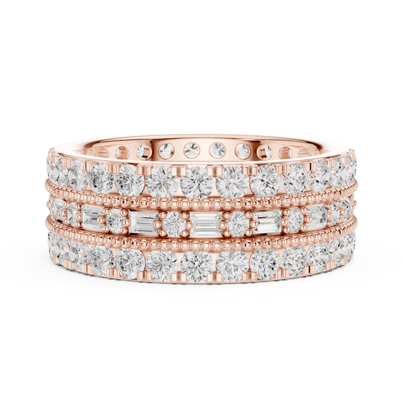 Ladies Ring DDLR-369@7 - Rose Gold - Image