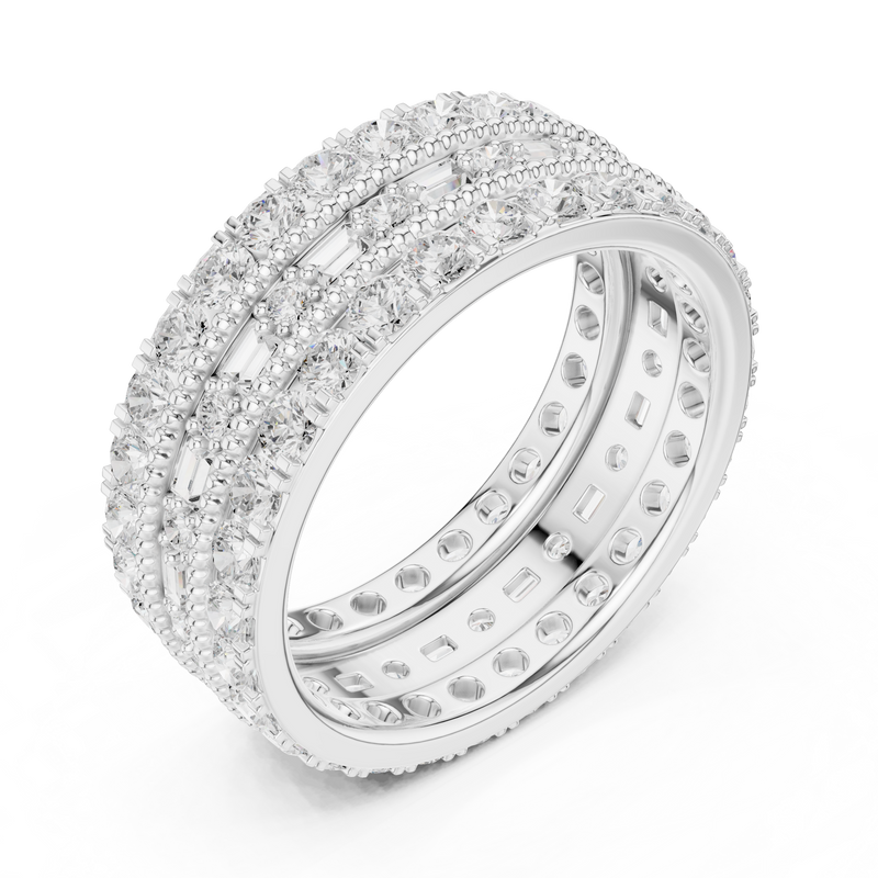 Ladies Ring DDLR-369@7 - White Gold - Image