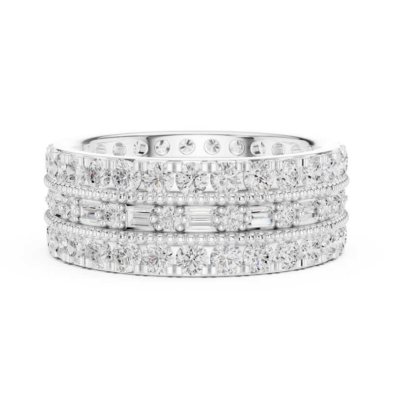 Ladies Ring DDLR-369@7 - White Gold - Image