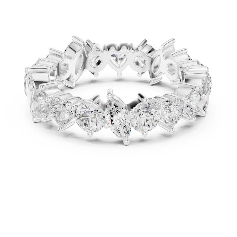 Ladies Ring DDLR-371@7 - White Gold - Image