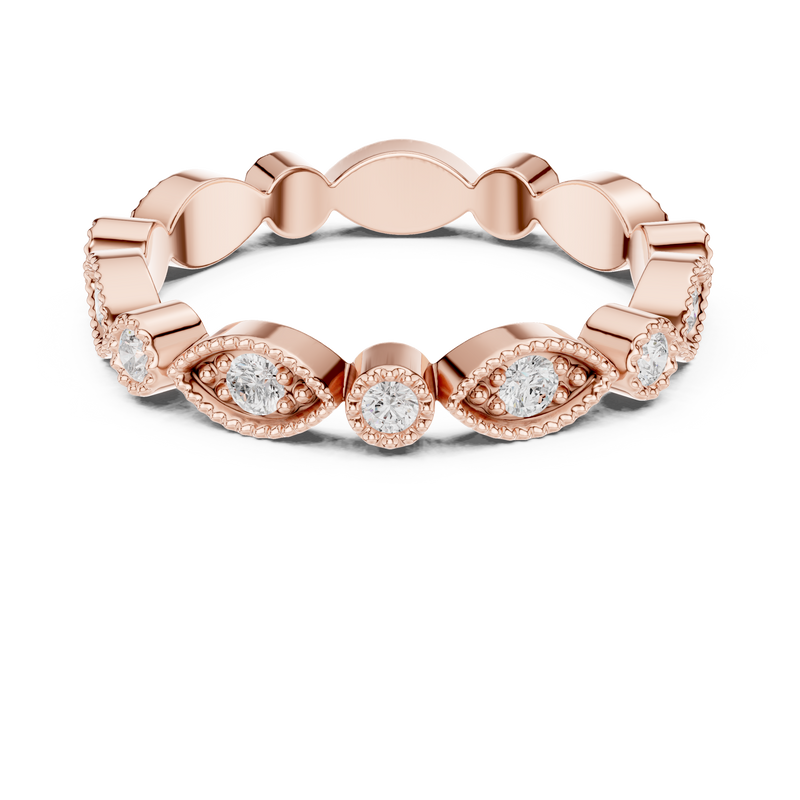 Ladies Ring DDLR-372@7 - Rose Gold - Image