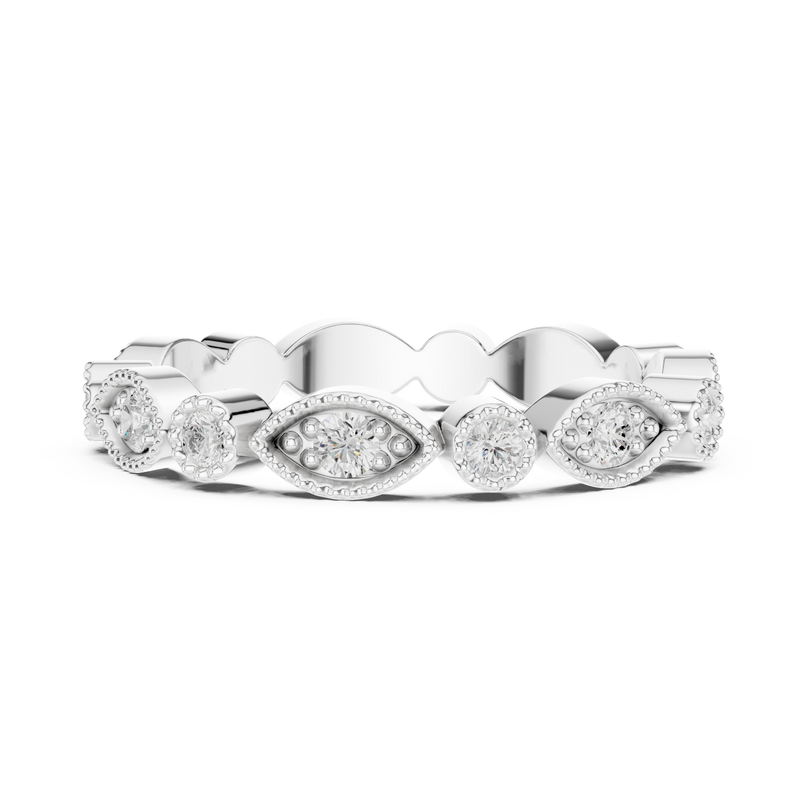 Ladies Ring DDLR-372@7 - White Gold - Image