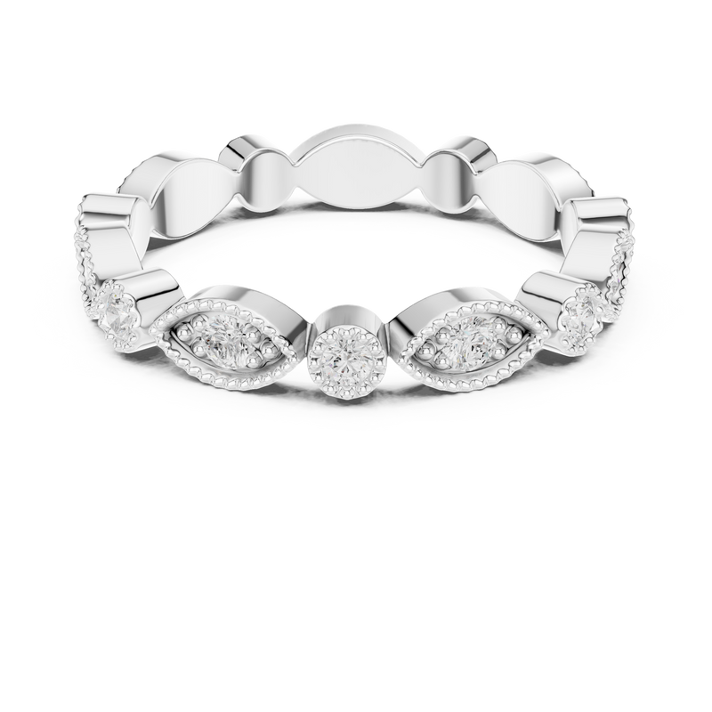 Ladies Ring DDLR-372@7 - White Gold - Image