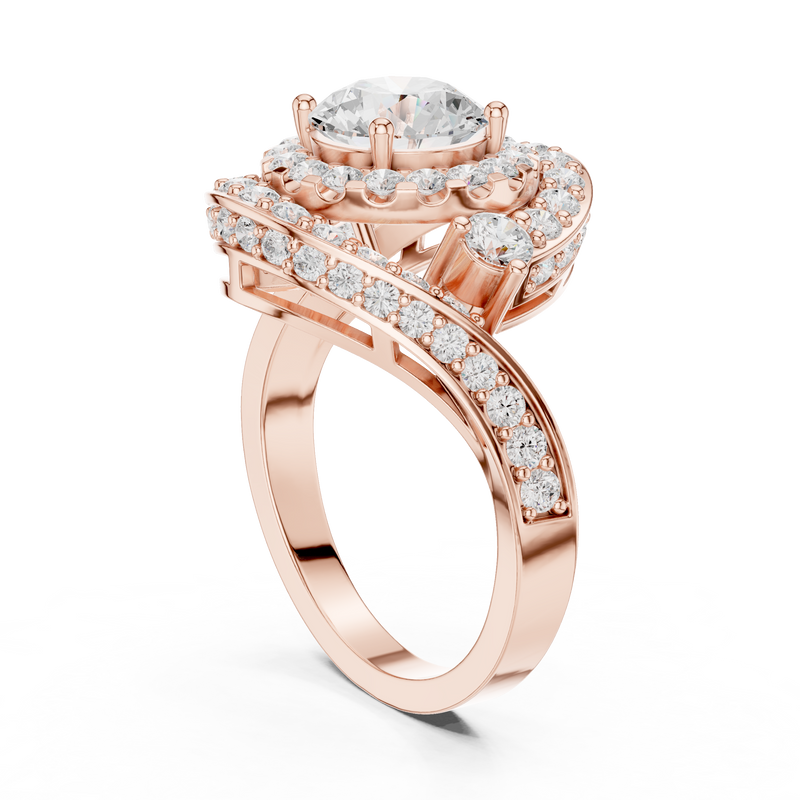 Ladies Ring DDLR-402@7 - Rose Gold - Image